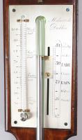 Early 19th century mahogany stick barometer by Malacrida of Dublin