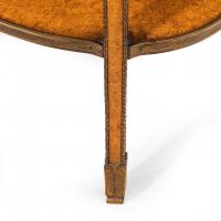 Late Victorian oval burr elm lamp table
