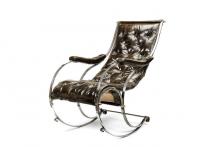 An early Victorian steel rocking chair