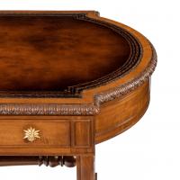 William IV mahogany end support library table
