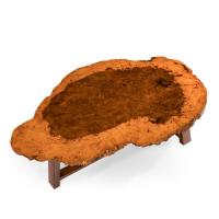 A stylish polished coffee table