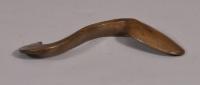 S/4023 Antique Treen Georgian Period Sycamore Right Handed Invalid Spoon