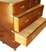 Mid 19th Century Mahogany & Camphor Wood Military Campaign Chest Of Drawers