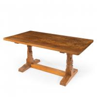 Oak table by Mouseman of Kilburn