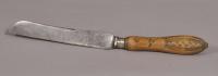 S/3935 Antique 19th Century Boxwood Handled Bread Knife