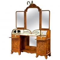 Antique Exhibition Quality Silver Fitted Dressing Table