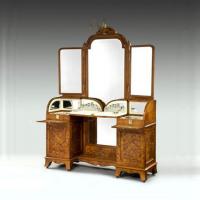 Antique Exhibition Quality Silver Fitted Dressing Table