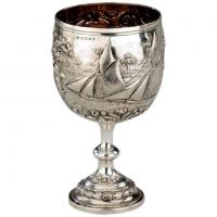 Fine quality silver presentation goblet