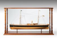 A fine shipyard model of a steamship