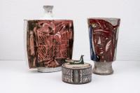 Hand thrown stoneware vase by Jean Derval
