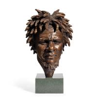 A fine bronze bust of ‘Dougie’ by Vivian Mallock