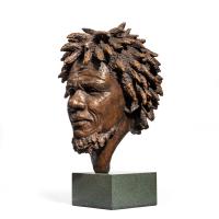 A fine bronze bust of ‘Dougie’ by Vivian Mallock