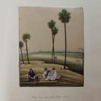 Indian painting on mica, mid-19th Century