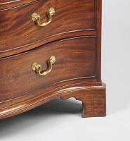Fine George III period mahogany serpentine dressing-chest