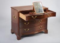 Fine George III period mahogany serpentine dressing-chest