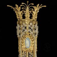 Louis XVI Style Cut-Glass and Gilt-Bronze Mounted Chandelier
