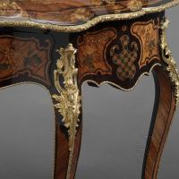 A Fine Louis XV Style Marquetry Inlaid Dressing Table by Maison Giroux