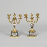 A Clock Garniture in the Louis XVI Manner By Le Roy et Fils