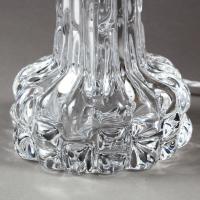 A pair of glass lamps by Orrefors