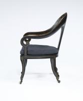 Regency Ebonised Klismos Chair