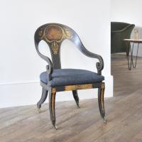 Regency Ebonised Klismos Chair