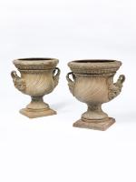 Pair of mid 19th Century Italian cast iron Urns