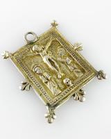 15th century silver devotional pendant. German, mid 15th century