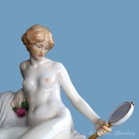 Meissen Art Nouveau Figure of a Nude "After the Bath"