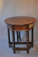 A Charles II oak credence table