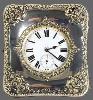 Antique silver cased travelling timepiece