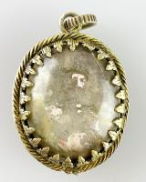 Verre églomisé rock crystal & gilt silver pendant. French, early 17th century