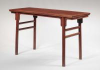 A huanghuali inset leg bridle joint table, Chinese, Late Ming/ early Qing dynasty, 17th century.