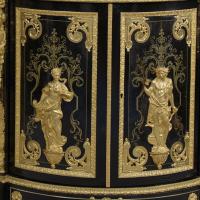 Louis XIV Style Boulle Marquetry Inlaid Corner Cabinets