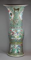 Chinese famille verte gu beaker vase, Kangxi (1662-1722)