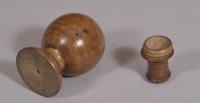 S/4071 Antique Treen 19th Century Sycamore Spice or Pepper Pot