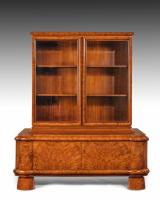 Fine Quality Walnut Art Deco Bookcase