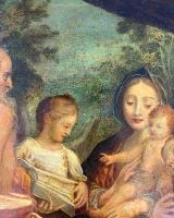 Virgin & child with Saints, after Antonio Coreggio. Italian, early 18th century