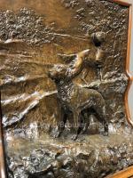 Bronze sculpture of Irish Setters