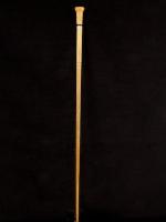 Turned and reeded whaler-made whalebone cane_c