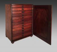 Regency mahogany collector's cabinet