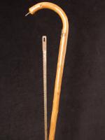Gardener's wooden crook-handled saw cane_a