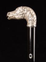 Rare silver vesta and striker horse head handle cane_l