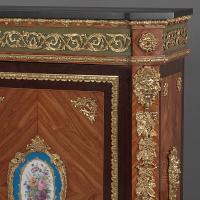 Gilt-Bronze Mounted Walnut Side Cabinets
