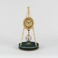 Rustic Tripod Table Clock by Thomas Cole