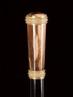 Hardstone-handled cane with silver gilt mounts_b