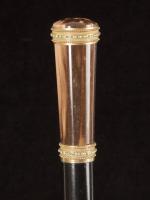 Hardstone-handled cane with silver gilt mounts_c