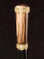 Hardstone-handled cane with silver gilt mounts_i