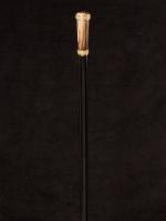 Hardstone-handled cane with silver gilt mounts_j