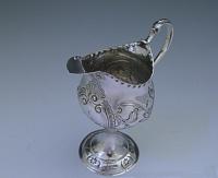 Antique George III Sterling Silver Cream Jug made by Samuel Godbehere in 1785