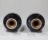 Tops and rims of antique Japanese cloisonné vases